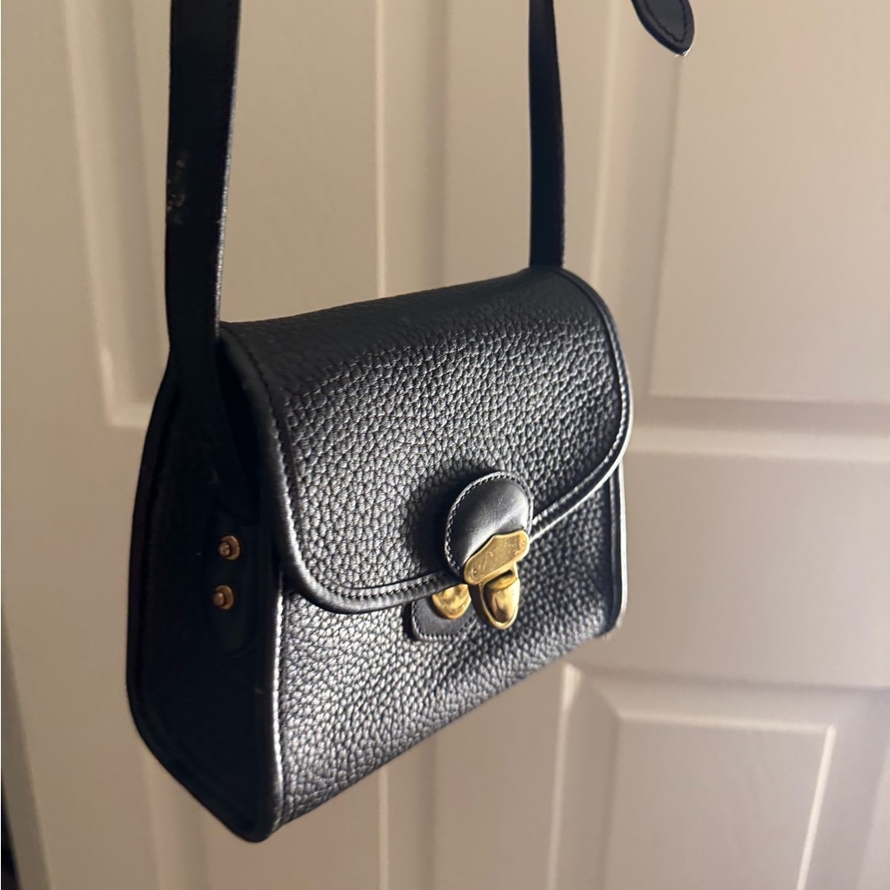 Vintage Black Dooney and Bourke Small Crossbody Bag with Little Lock